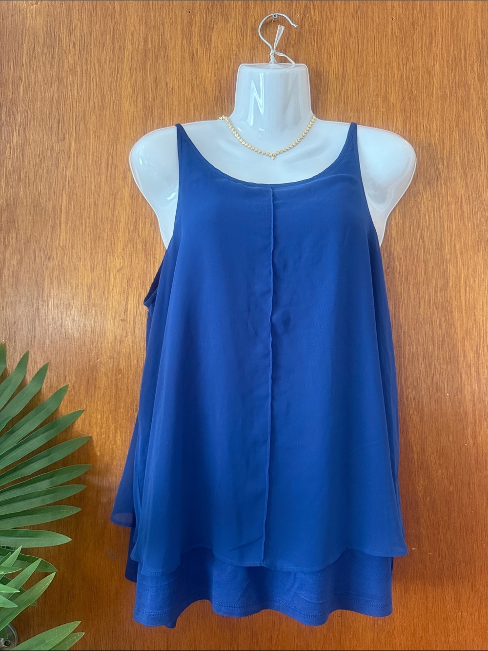 Metaphor Navy Layered Spaghetti-Strap Camisole